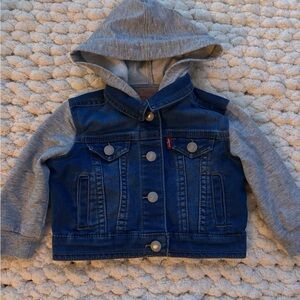 Levi's Kids Denim Jacket with Blue and Gray Design